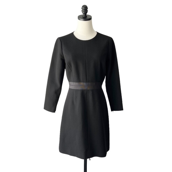 J. Crew Wool Crepe Dress Ribbon Trim Dress | 6 PETITE - Picture 2 of 10